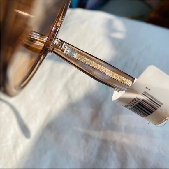 CELINE round oversized acetate retro brown sunglasses NWT - Picture 9 of 12